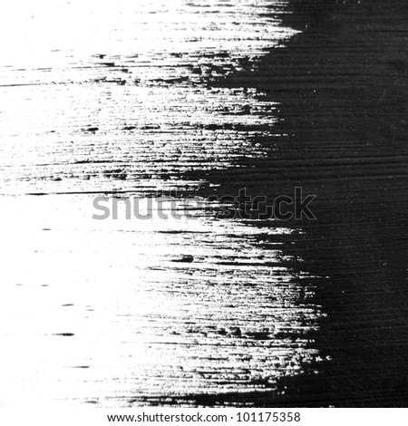 Black and White Painted Abstract 1