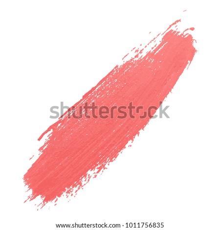 Cosmetic smear of lipstic. Acrylic color brushstroke Royalty-Free Stock Photo #1011756835