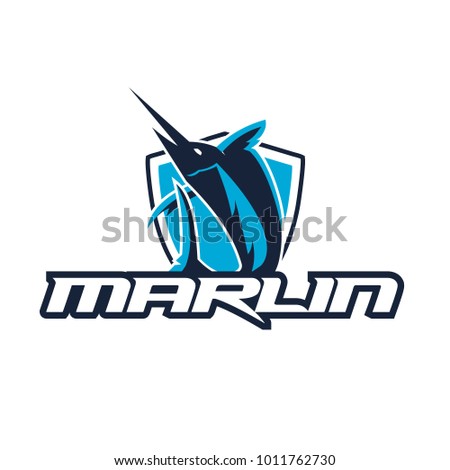 Marlin fish logo vector