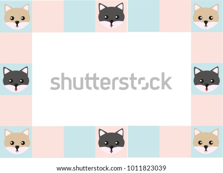 Cute childish frame with kittens
