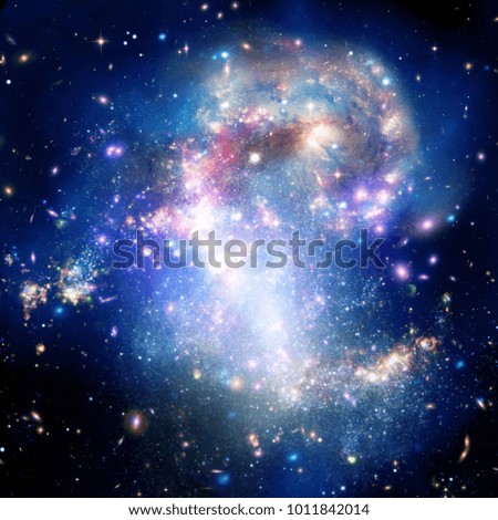 Marvelous galaxy, nebula and stars. The elements of this image furnished by NASA.
