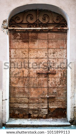 Rusty metal door - high resolution texture for 3d modelling and background for design works.
