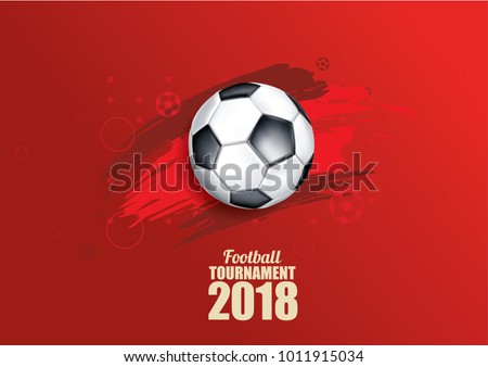 vector illustration of a football cup 2018. design of a stylish background for the soccer championship. vector realistic 3d ball. element for design cards, invitations, gift cards, flyers, brochures