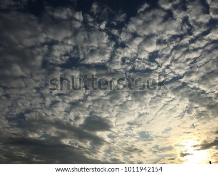 Blue sky and white cloud Royalty-Free Stock Photo #1011942154