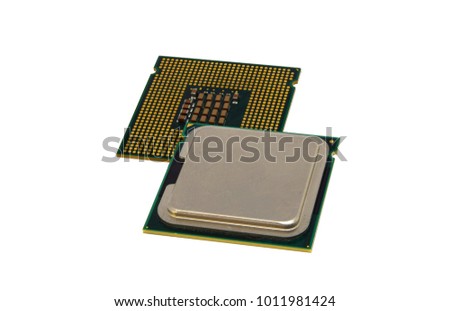 CPU (Central processing unit)Close up picture on white background and with clipping path