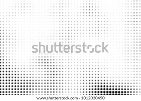 Black and white halftone vector. Texture of dots of ink in a gradient. A pattern of randomly distributed elements for print and design