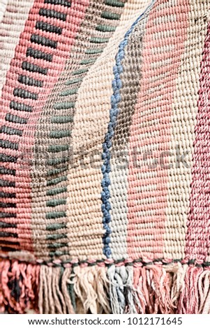 abstract texture of a colorful blanket patchwork like background Royalty-Free Stock Photo #1012171645