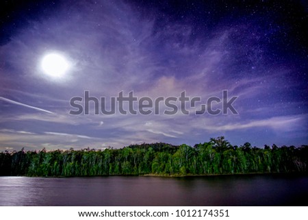 Galaxy with stars and space dust in night sky background with stars and space dust in the universe. Landscape with gradient star among the galaxy.