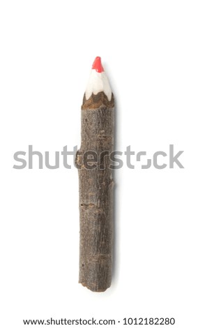 pencil from a piece of a branch