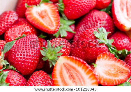Fresh ripe perfect strawberry
