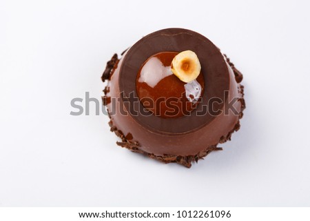 Chocolate glazed cake Royalty-Free Stock Photo #1012261096