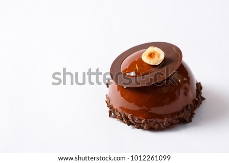 Chocolate glazed cake Royalty-Free Stock Photo #1012261099