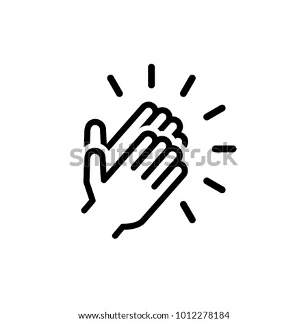 applause icon vector Royalty-Free Stock Photo #1012278184