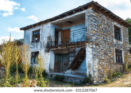 Ancient dilapidated house in Ohrid, Macedonia