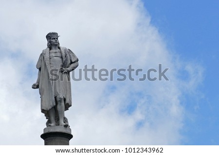 The statue of Christopher Columbus in Columbus Square, New York City