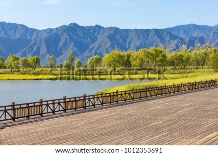 Beijing Yeyahu wetland park view