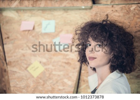 Pretty girl working from coffee shop and enjoying. concept