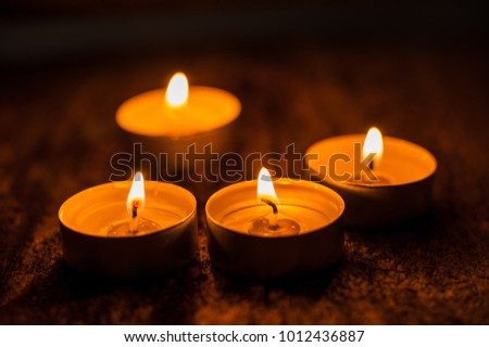 Many burning candles.Candles new year.Valentine candle lights.Valentine's day