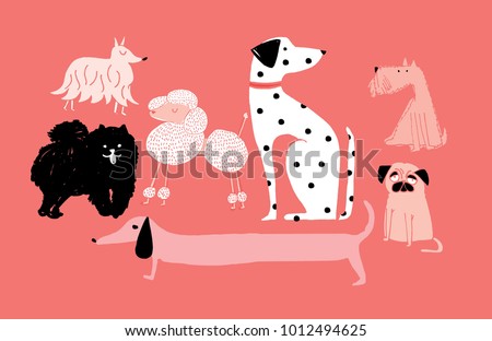 illustration of dogs vector