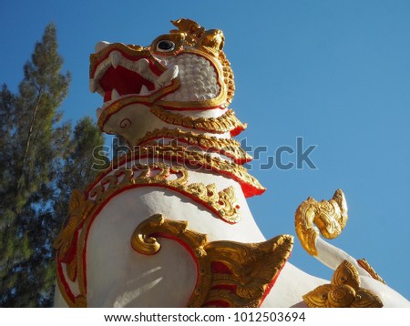 Lion Gardian in the Temple