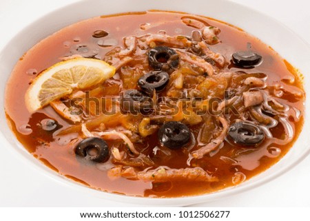 Mix meat soup russian style