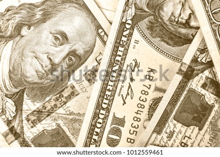 Dollars USA. A lot of 100-dollar bills. financial concept. money background from dollars usa