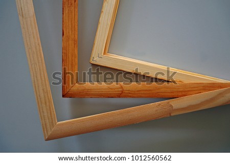 Finished wooden frames for paintings. Fine woodworking. Large space for writing