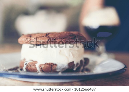 Chocolate Cookies and Ice Cream