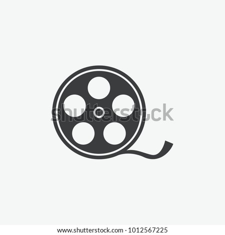 Video Camera Film Tape Reel Vector Icon Royalty-Free Stock Photo #1012567225