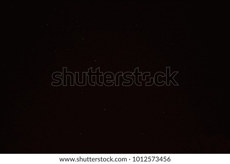 Big Dipper constellation in a back drop of many stars in landscape
