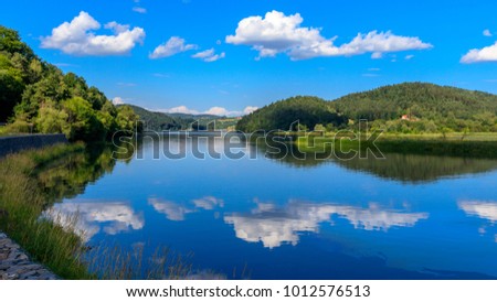Roznowskie lake, south of Poland Royalty-Free Stock Photo #1012576513