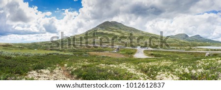 National tourist route Rondane in summer, Norway Royalty-Free Stock Photo #1012612837