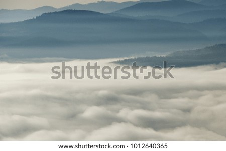 Morning haze on mountain