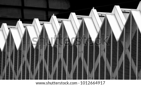 roof, repetitive zigzag pattern Royalty-Free Stock Photo #1012664917
