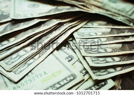 Money Close Up (Twenties) In Lomo Effect Stock Photo 