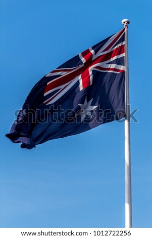 Australian flag australia pole blue sky