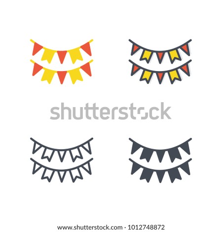 Party banner icon vector