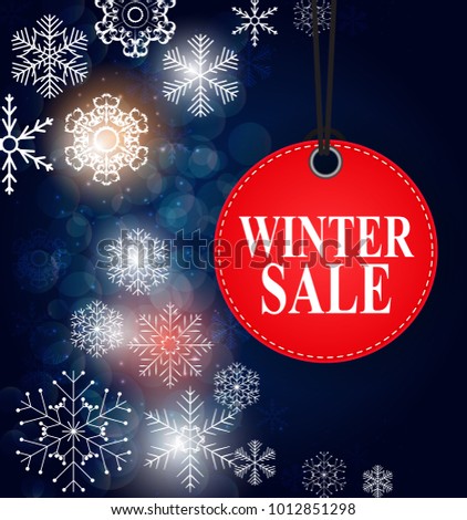 Winter Sale Background Special Offer Banner Background for Business and Advertising. Vector illustration. EPS10