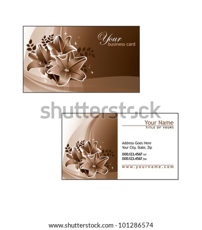 Business Card Template. Vector Illustration.