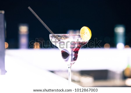 Red Martini in a Glass