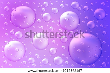 Light Purple vector pattern with spheres. Glitter abstract illustration with blurred drops of rain. Beautiful design for your business natural advert.