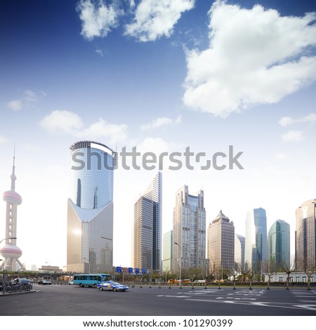 landscape of modern building in shanghai