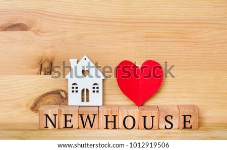 New House Concept with White House and red Heart 