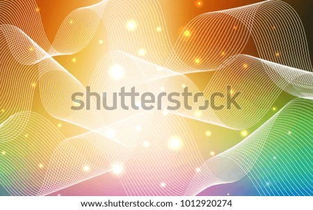 Light Multicolor vector texture with birthday confetti. Beautiful colored illustration with ribbon in celebration style. The template can be used as a background for postcards.