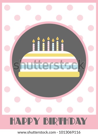 Cute creative cards templates with Happy birthday theme design. Hand Drawn card for birthday, anniversary, party invitations, scrapbooking. Vector illustration
