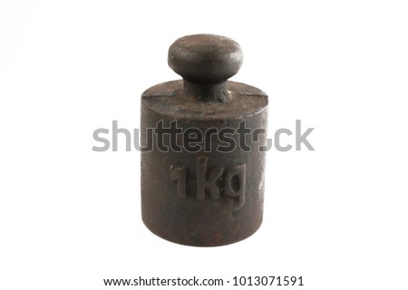 balance weight - one kilogram Royalty-Free Stock Photo #1013071591