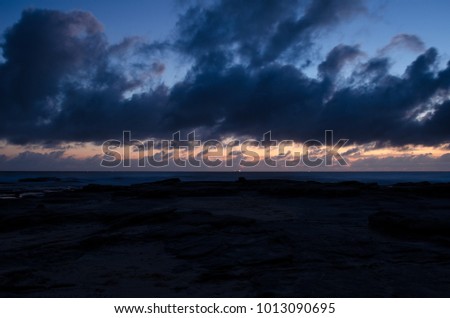 Point Cartwright, Queensland/Australia 01/27/2018 Sunrise overlooking the beach.