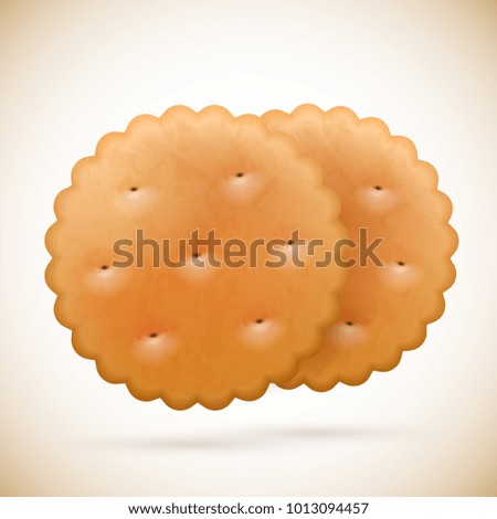 Gingerbread cookie realistic illustration for your design needs