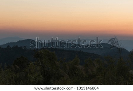 Sunset in Tak Sin National Park, Tak, Thailand