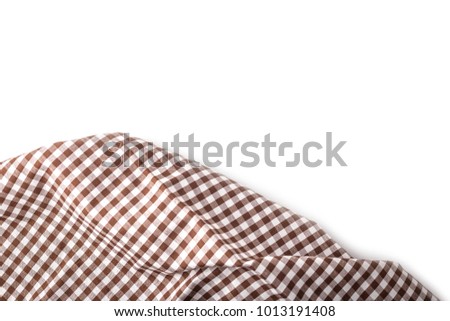 brown table cloth texture on white background